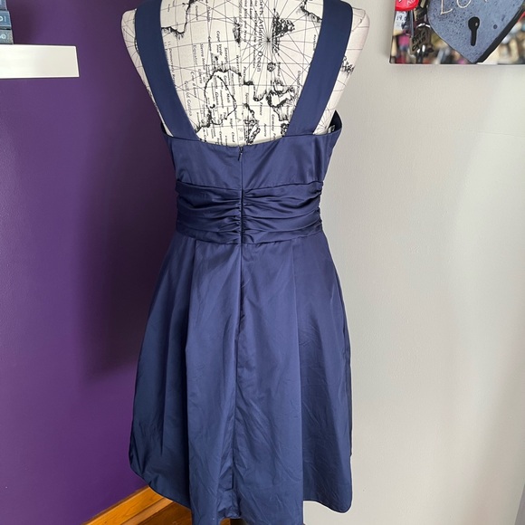David’s Bridal Cotton Navy Blue Dress - Picture 5 of 8